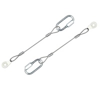 Câble en acier inoxydable 1/8x36 pouces, lanière de sécurité pré-crimpée avec boucle et œillet, accessoires de quincaillerie pour yachts et bateaux