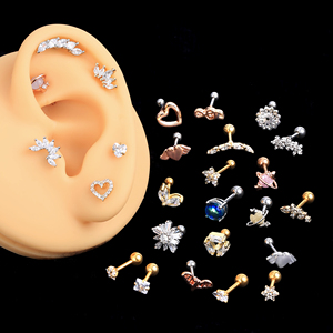 316L Chirurgischer Edelstahl Helix-Knorpel-Ohrstecker Tragus-Ohrring Ohrpiercing Körperschmuck - Product Image 6