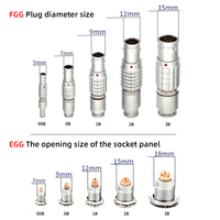 Kompatibel OEM/ODM LEMOs Seri B FGG EGG 2-32Pin Kuningan Berlapis Emas IP50 Adaptor Lurus Kabel Aviasi Isolasi PPS