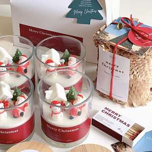 Ensemble de bougies votives aromatiques en sapin du Nord de style nordique pour Noël et le Nouvel An, idéal comme cadeau de Thanksgiving - Fait main et écologique - Product Image 6