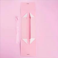Boîte d'emballage rigide en carton pliable sans aimant pour bijoux, parfums, vêtements, en stock d'usine