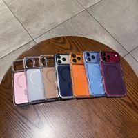 Coque de protection magnétique en acrylique avec boutons métalliques pour iPhone 18 Pro Max, compatible également avec iPhone 17 Pro et 16 Pro Max