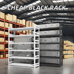 ברזל שחור מתכווננת אחסון תעשייתי מדפים פלדה זול חדש הנחה stackable & מדפים - Product Image 2