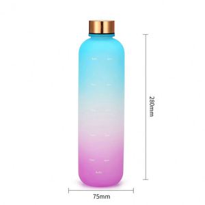 Factory Wholesale <b>Large</b> Capacity BPA-free Plastic Water Bottle Custom Time Scale Fitness Cycling Water Cup With Logo - Product Image 4