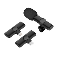 Nouveau design sans fil Lavalier Microphone Mini Mike et haut-parleur enregistrement micro karaoké sans fil Microphone système de micro sans fil