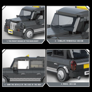 Bloques de Construcción de Plástico ABS, Modelo de Coche de Carreras, Juguete de Ensamblaje DIY para Niños - Product Image 4
