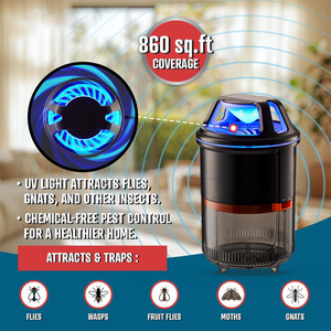 Trampa para Mosquitos UV, Atrapa Insectos con LED de 5V CC, para Dormitorio, Cocina y Oficina, Silenciosa, con USB - Product Image 3