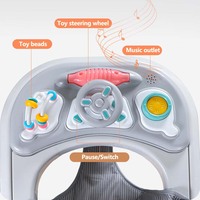 Hochwertiger 3-in-1 Faltbarer Lauflernwagen Multifunktional Neues Design mit Verstellbaren Funktionen 0-3 Jahre Plastik Kinderspielzeug