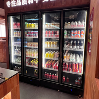 Enfriador de bebidas integrado con Control de temperatura Digital de acero inoxidable 201 refrigerado por aire de temperatura única personalizado para supermercado