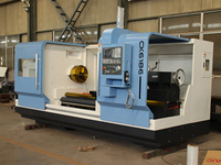 Torno CNC Horizontal de Alta Precisión CK6180/CK6186 con Precio Competitivo, Torneadora Automática de 4 Estaciones con Portaherramientas Eléctrico y Bancada Plana FANUC