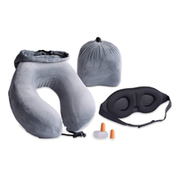 Kit de voyage avion voiture Cou Cervical Head Support Soft U Shape Neck Travel Pillow for Sleepin Memory Foam Solid 100% Polyester