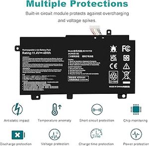แบตเตอรี่เปลี่ยนแล็ปท็อปสำหรับ FX80 FX80G FX80GD FX80GE FX80GM FX86 FX86FE FX86FM FX504 <span class=keywords><strong>TUF</strong></span> - Product Image 4