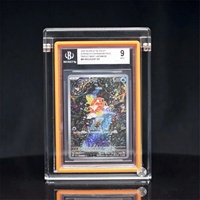 Boîtier de présentation en acrylique magnétique anti-décoloration pour cartes gradées, résistant aux UV, avec couvercle de protection pour cartes gradées BGS TCG