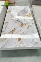 Panneau mural en marbre UV imprimé en 3D, motif Aigle Blanc Moderne de Luxe, pour salle de bain, maison, hôtel, usage domestique - Étanche