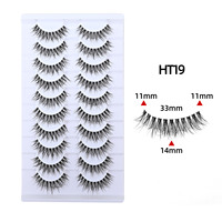 Cils en bande transparents en faux vison, style naturel, ultra-légers et faciles à appliquer, vente en gros