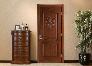Sapelli de escultura flor malayo madera contrachapada presionado puerta interior - Product Image 2