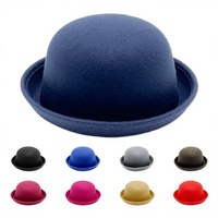 Sombrero de Bombín para Padres e Hijos, 100% Algodón, Rayado, Lindo, Accesorio de Disfraz, 48-50cm de Circunferencia de Cabeza, Primavera/Otoño, Bordado a Máquina