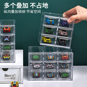 Alloy Model Car Storage Box Transparent Display Case For Children Hot Wheels Toy Car Rack 6 Grids With Lid - Product Image 3