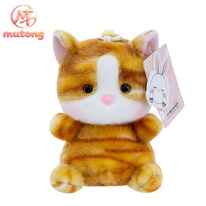 En gros Porte-clés en peluche chaton moelleux avec billes lestées à l'intérieur, breloque de sac en peluche mignonne, jouet en peluche, cadeau créatif pour enfants - Product Image 1