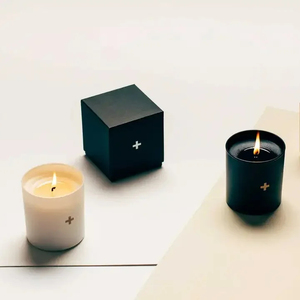 Bougie aromatique de luxe de marque privée personnalisée en gros Bougies parfumées en pot de verre <span class=keywords><strong>noir</strong></span> <span class=keywords><strong>et</strong></span> <span class=keywords><strong>blanc</strong></span> à la cire de soja - Product Image 3