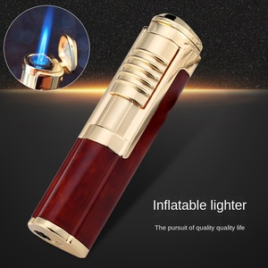 Honnête Bojue Moderne Électronique Gonflable Briquets En Métal Jet Flammes Coupe-Vent <span class=keywords><strong>Butane</strong></span> Carburant Cadeaux D'affaires En Gros - Product Image 2
