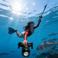 Scooter sous-marin haute vitesse 10 km/h pour l'exploration des grottes avec projecteur, scooter de plongée haute puissance, profondeur de plongée 30 m