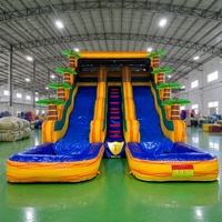 Perosotan Air Tiup dengan Kolam Cipratan untuk Anak-anak dan Dewasa, Taman Hiburan, Pesta Luar Ruangan, Perosotan PVC