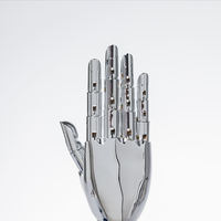Présentoir à bijoux réglable en plastique plaqué or avec doigts, type mannequin main, pour bracelets
