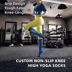 Wholesale Custom Mid Calf Pilates Yoga <b>Sock</b> for Women – Non-Slip Knee High Exercise Dance Sports Custom Cuff Body for Spring - Product Image 6