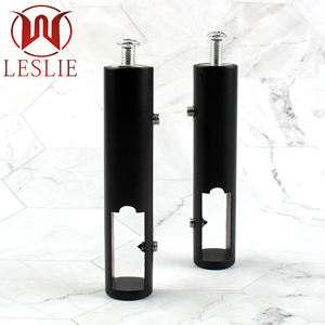 ราวแขวนตู้เสื้อผ้าแบบท่อสี่เหลี่ยม ขนาด 12 มม. รุ่นโมเดิร์น แบบติดตั้งด้านบน สีดำ ผลิตจากโลหะผสมสังกะสี - Product Image 5