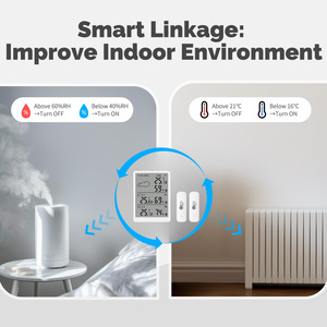 Moes nhà thông minh Wifi nhiệt độ humdity Monitor Kit cảm biến bảng điều chỉnh cho Alexa khách sạn nhà kính Google nhà Alice loại pin - Product Image 6