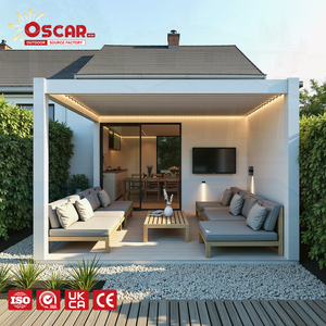 Pergola Motorizzata Impermeabile in Alluminio per Giardino e Patio con Montaggio Rapido e Caratteristiche Resistenti ai Raggi UV - Product Image 1