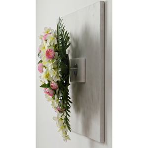 <b>Artificial</b> Floral <b>Bouquet</b> White Frangipani Pink Rose Flower Arrangement Decorative Hanging <b>Bouquet</b> Decorative Wreaths & Swags - Product Image 3