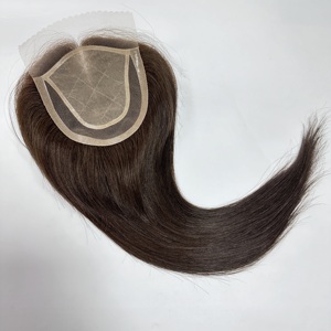 Envío Inmediato: Topper de Cabello Natural Personalizable para Mujer, 6x6 Pulgadas, Base de PU con Encaje HD y Parte Superior de Seda, Densidad Media - Product Image 4
