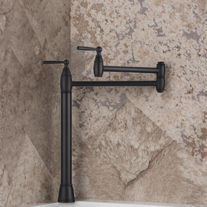 Grifo de Cocina para Llenado de Ollas, Diseño Moderno, Acabado Níquel Cepillado, Brazo Plegable con Doble Articulación, Latón, 5 - Product Image 3