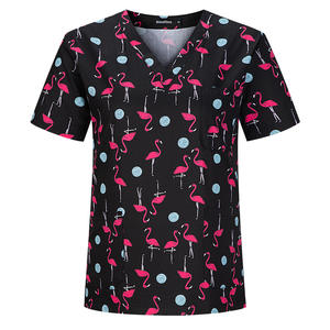 Ensemble de gommages d'allaitement personnalisés pour femmes de vente chaude uniformes de survêtement en denim extensible respirant gommages chirurgicaux pour hôpitaux en spandex médical - Product Image 4