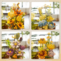 Decool – blocs de construction en forme de fleurs, ensemble de plantes en pot, fleurs artificielles, modèle de bonsaï, décoration de maison, cadeau de bureau