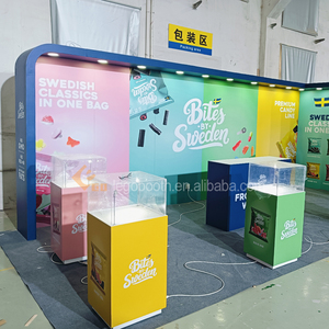 Tự làm tùy chỉnh cá nhân thực phẩm bằng gỗ gian hàng đứng triển lãm thương mại mô-đun triển lãm hiển thị nhẹ dễ dàng lắp ráp tùy chỉnh - Product Image 3