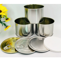 Boîtes en métal de qualité alimentaire pour emballage, à double anneau d'ouverture, finition brillante, pour thon, confiture, sauce, aliments pour animaux de compagnie, personnalisables - Vente directe usine