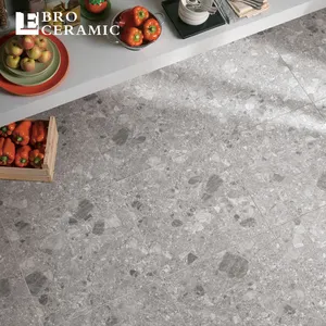 Big Chips Grey Ton P4 P5 <strong>Surface</strong> Terrazzo Flooring Tiles <strong>Designs</strong> Building Material Porcelain Tile - Product Image 2