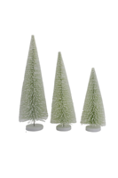 Mini sapin de Noël vert en plastique, ornements de bureau, avec effet floqué et neige artificielle, simulation de pin, bonsaï, accessoires de décoration de comptoir