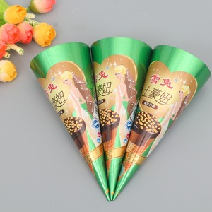 Nhôm Lá Cuộn Giấy Tùy Chỉnh In Dùng Một Lần Thực Phẩm Tráng Miệng Bao Bì Bán Buôn <span class=keywords><strong>Wrapper</strong></span> Conic <span class=keywords><strong>Ice</strong></span> <span class=keywords><strong>Cream</strong></span> Cone Tay Áo - Product Image 5