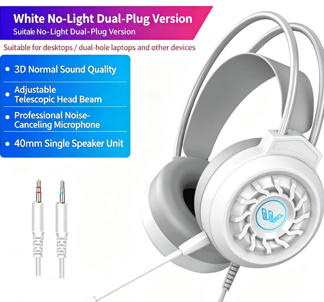 RGB Gaming Headset Wired Headphone for Xbox for PS4/PS5/PC Gaming