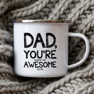 Mug en <span class=keywords><strong>émail</strong></span> blanc au design moderne, 350 ml, avec bord coloré, impression par transfert thermique, sublimation <span class=keywords><strong>à</strong></span> chaud sécurisée, sans BPA, compatible lave-vaisselle - Product Image 4