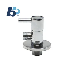 BH Direct Supply EURO Market Size Customized Angle Valve Triangle Chrome Plated Brass Angle Valve with Cap