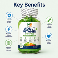 Bulk aankoop veganistische, krachtige vitamine gummies voor volwassenen, actieve levensstijl