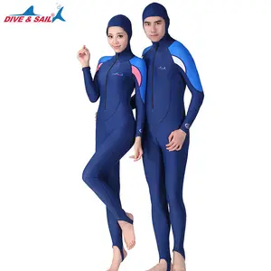 남성 여성 원피스 서핑 수영복 긴 UPF 50 Rashguard lucras de buceo 전신 수영 잠수복 후드