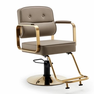 Sillas de Barbería Marrones de Alta Calidad en Venta, Silla de Barbero Resistente para Salón - Product Image 1