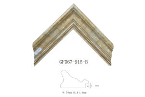 Modanatura della cornice in plastica retrò Vintage nera di medie dimensioni da 70*45mm con labbra interne - Product Image 3