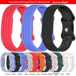 Bracelet de montre en silicone imperméable de style sportif officiel Upro pour Google Fitbit Air, bracelet de remplacement de couleur unie - Product Image 4
